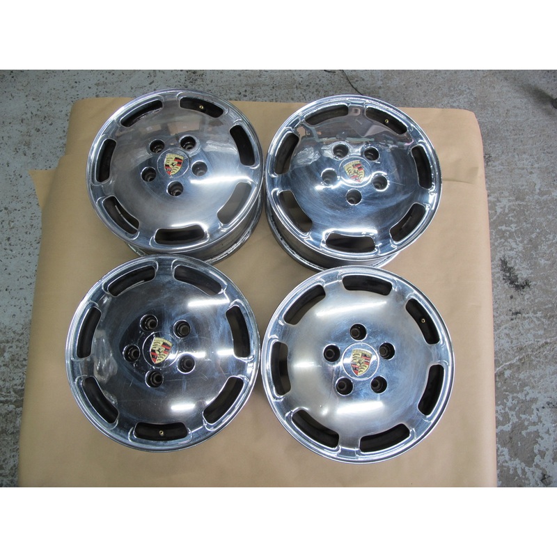 1984-1989 Porsche 928 Factory Chrome 16" R16 Wheel Rim 16x7J ET65 Set of 4