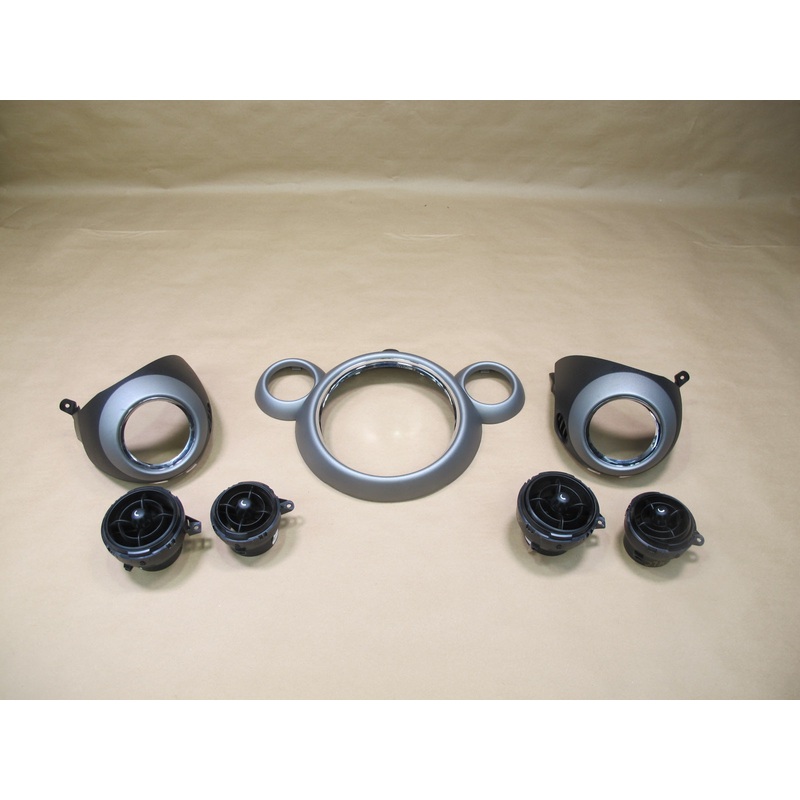 11-16 Mini Cooper S R60 Dash Speedo Air Vent Trim Bezel Cover Panel Set OEM