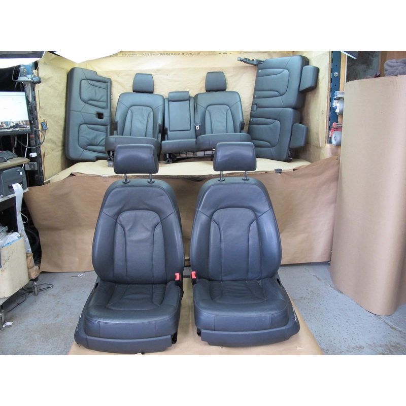 13-15 Audi Q7 4L Front Rear 2ND 3RD ROW Heated Seat Set Imitation Leather OEM