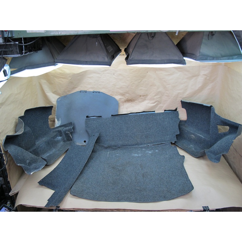 86-89 Mercedes W126 Rear Trunk Carpet Liner Floor Trim Cover Set OEM