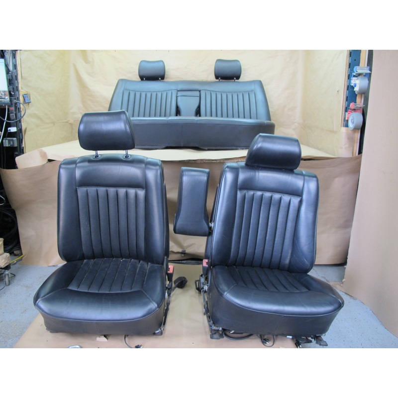 86-91 Mercedes W126 560SEL Front & Rear Left & Right Leather Seat Set OEM