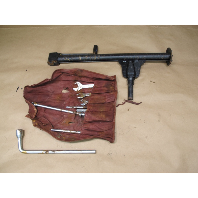 86-91 Mercedes W126 Spare Tire Jack Wrench Tool KIT  w Case OEM