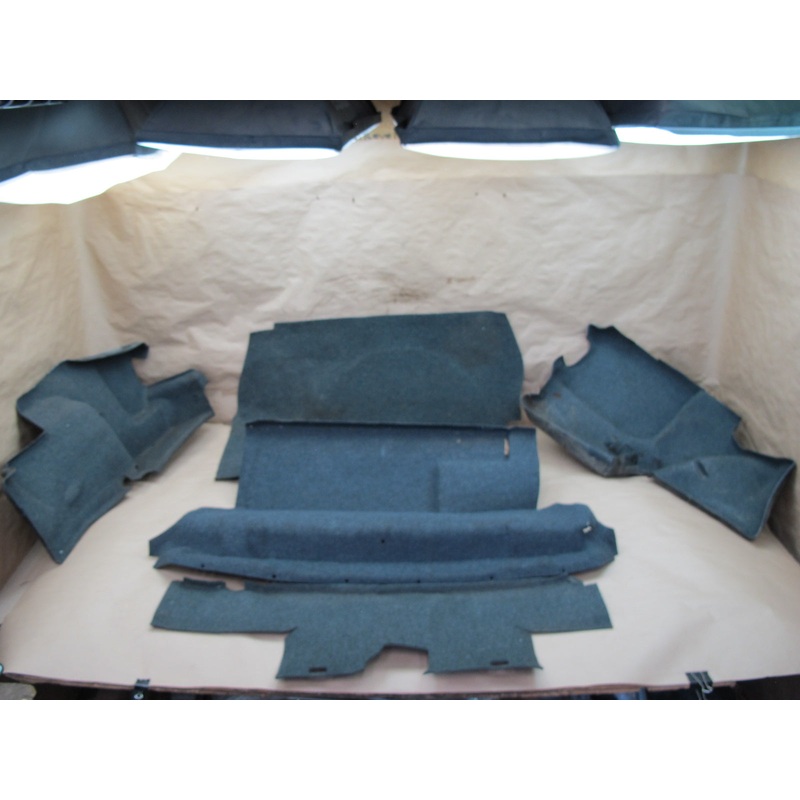 87-90 BMW E30 3-SERIES Convertible Rear Trunk Trim Panel Carpet Cover Set OEM