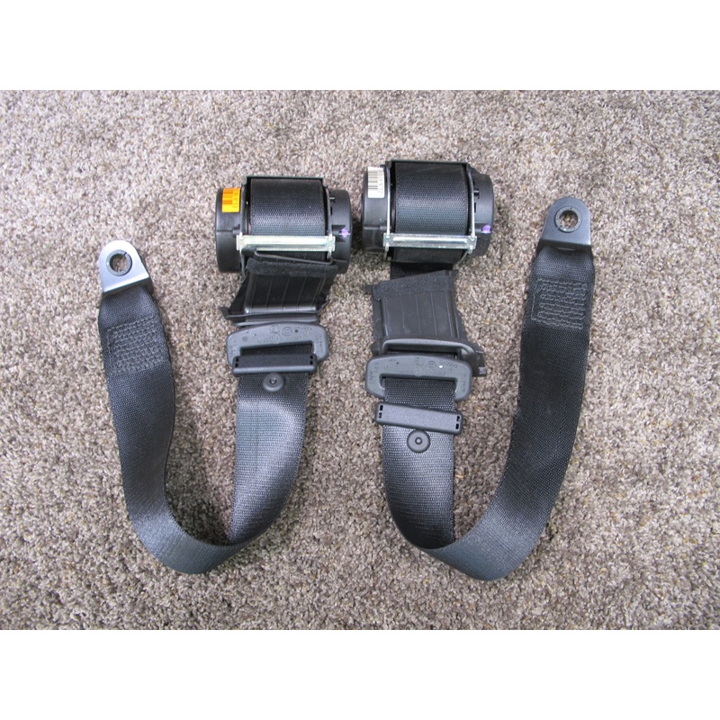 09-15 MINI COOPER S R57 REAR LEFT & RIGHT SIDE SEATBELT RETRACTOR SET OEM