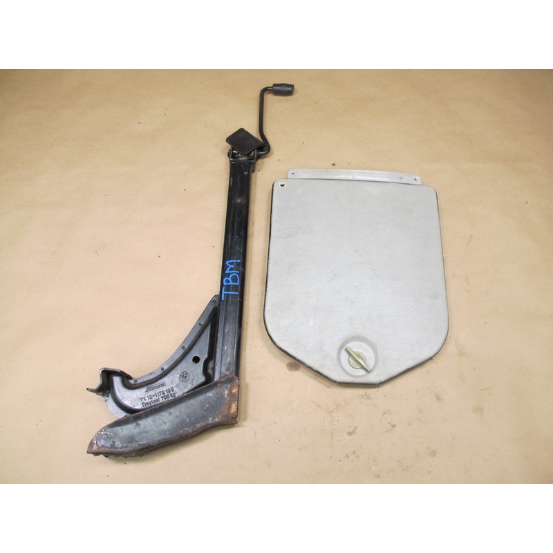 87-91 BMW E30 3-SERIES Spare Tire Lift Jack Tool KIT Holder Set OEM