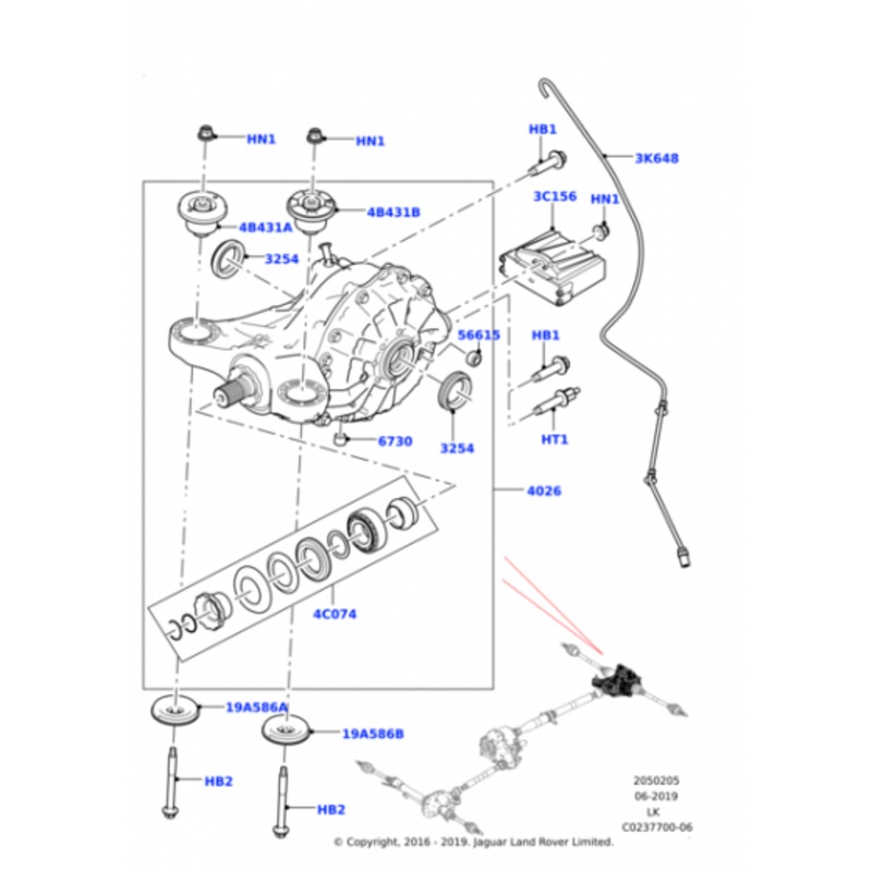 LR039508 LAND ROVER DIFFERENTIAL RANGE ROVER SPORT