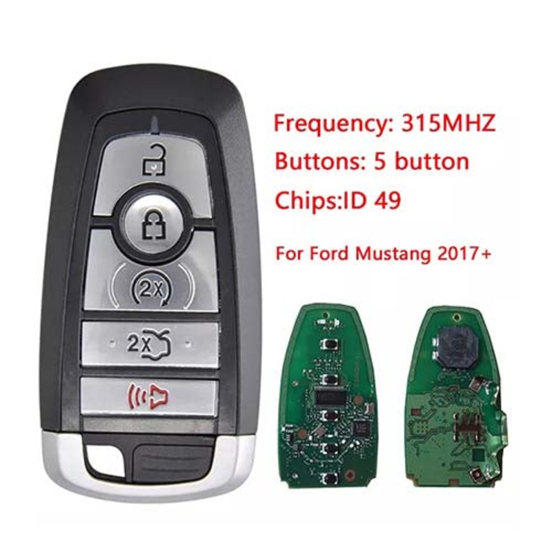 ford mustang key 2017  5 Button Smart Remote Key 315mhz ID49