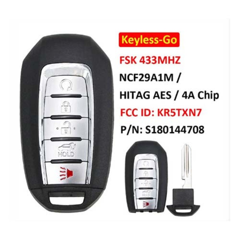 285E3-9NR5B 180144708 NISSAN Infiniti QX60 2019 Smart Remote Key 5 Button 433MHz