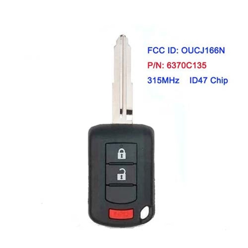 6370C135 Mitsubishi Eclipse Cross 2018-2020 Head Key Remote 2+1 Buttons 315MHz