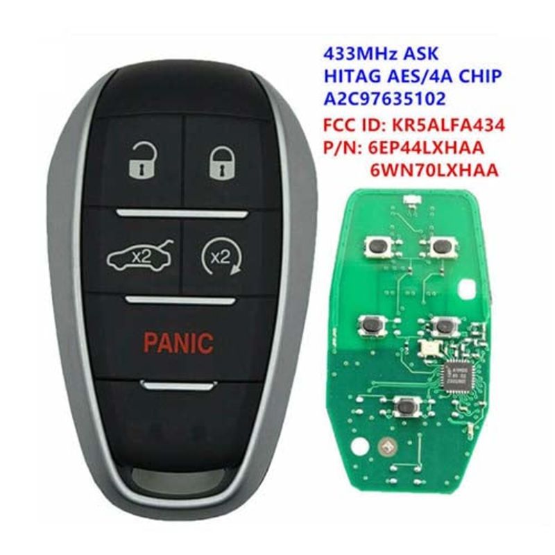 6EP44LXHAA  Alfa Romeo 5 Button Smart Key Fcc KR5ALFA434