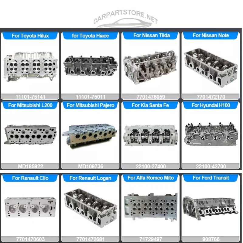 Engine Cylinder Head for Toyota Mazda Mitsubishi Nissan Suzuki Kia Hyundai Opel Peugeot Renault VW Vauxhall