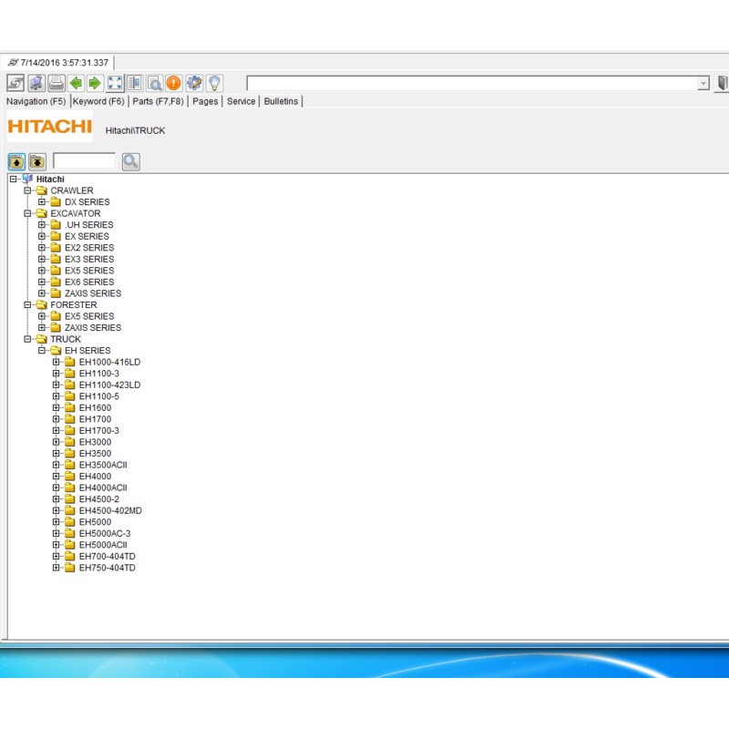 Hitachi PartsManager Pro v6.5.5 Parts Catalog 2016  spare parts