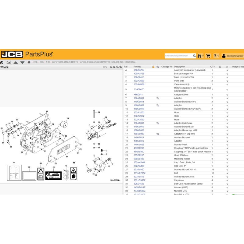 JCB SPP Spare Parts Plus Spare parts catalogue