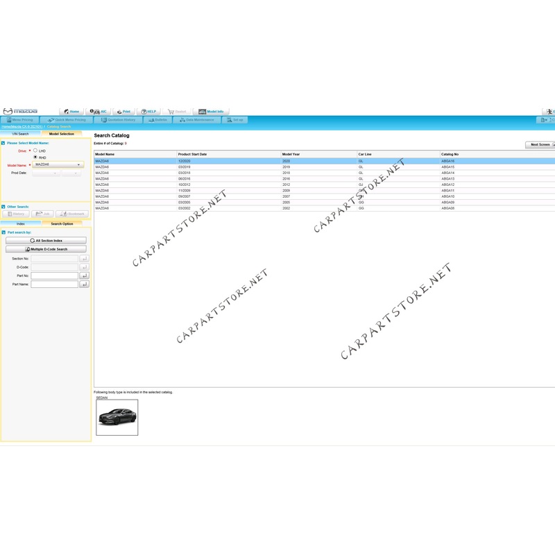 Mazda EPC 2022 EUR GEN Online Parts Catalog EPC3