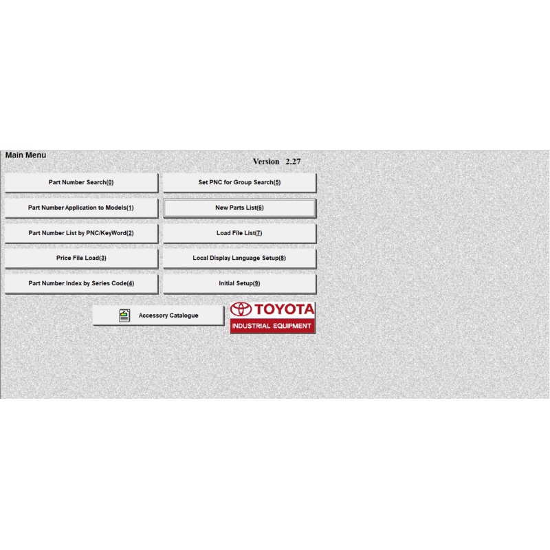 Toyota Industrial Equipment EPC v2.27 2020-2021 Forklift Trucks  Spare parts  catalogue
