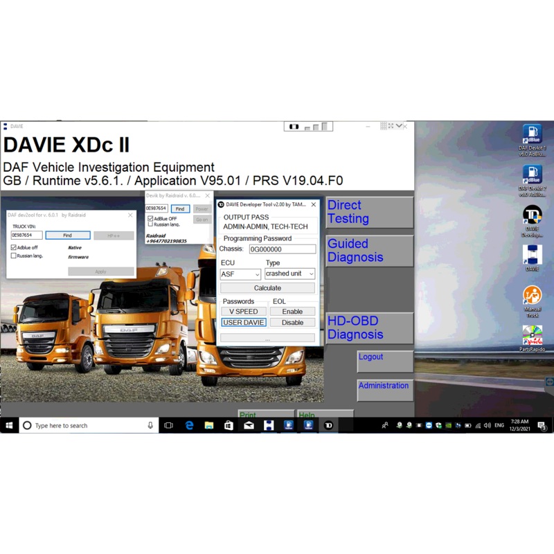 DAF DAVIE XDC II FULLY WORKSTATION ACTIVATED 2019
