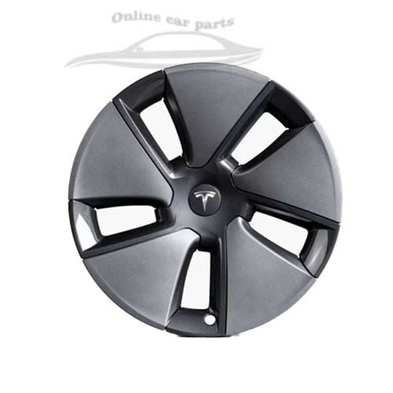 1044271-00-a 104427100a Tesla Model 3 Aero Dark Gray Hubcap 18"