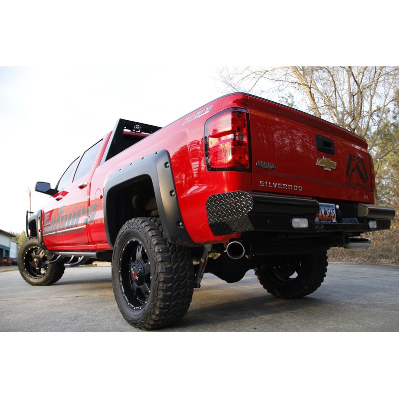 Fab Fours CH99-T1250-1 Black Steel Ranch Rear Bumper