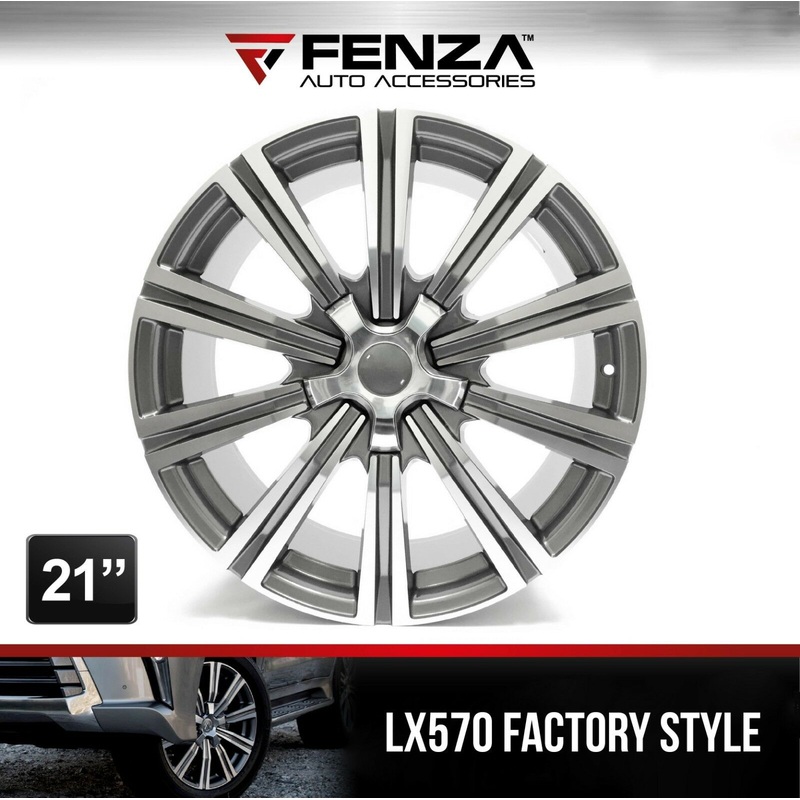 21" Inches LX-570 Factory Style Wheels Fit Lexus, Toyota Set of 4 Rims, 5 Bolts