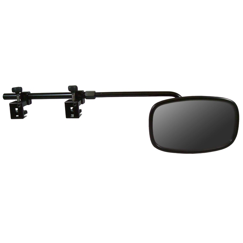 UNIVERSAL TOWING MIRROR KIT ADJUSTABLE DUAL CLAMP - MIRROR HEAD 7-1/4IN X 4-1/4IN SOLD AS SINGLE