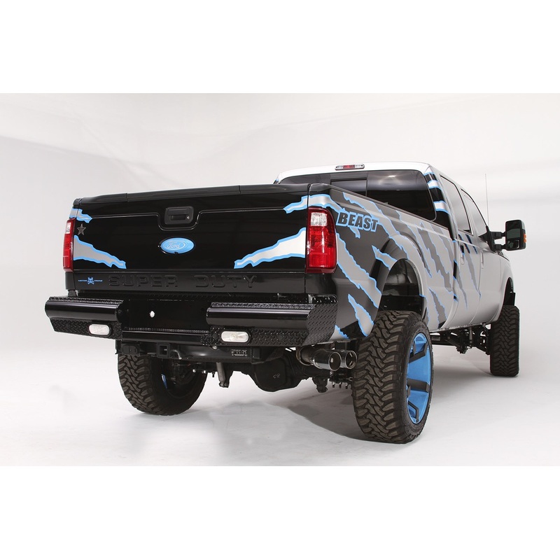 Fab Fours FS08-T1350-1 Black Steel Ranch Rear Bumper