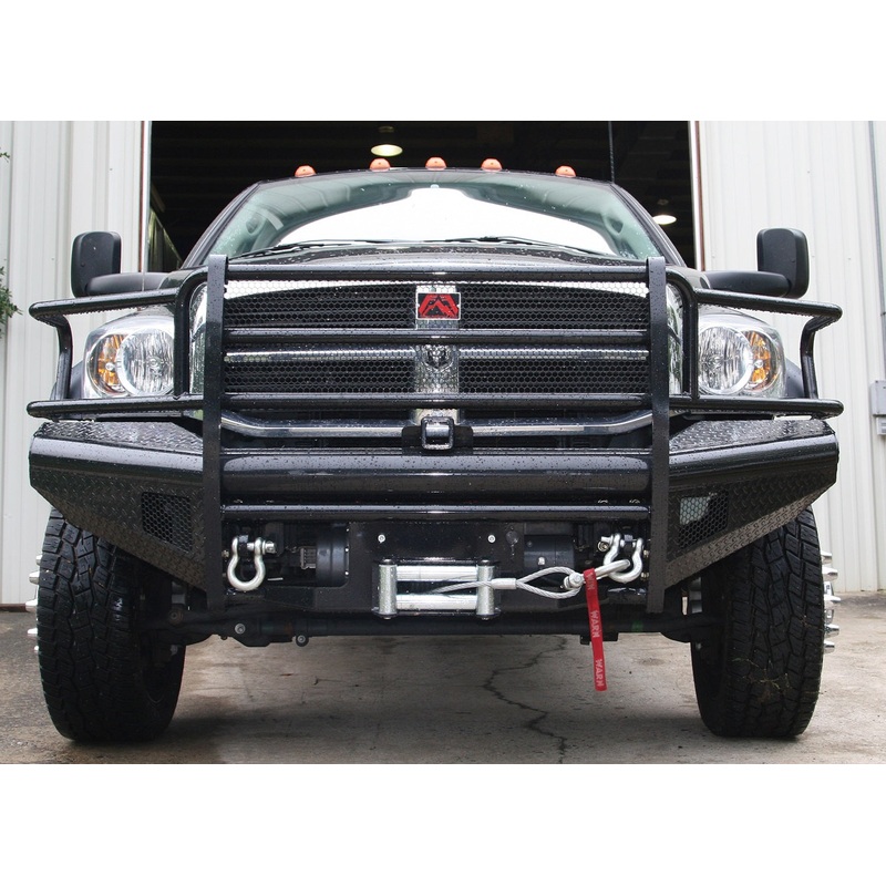 Fab Fours DR03-S1060-1 Black Steel Front Ranch Bumper Fits Ram 2500 Ram 3500