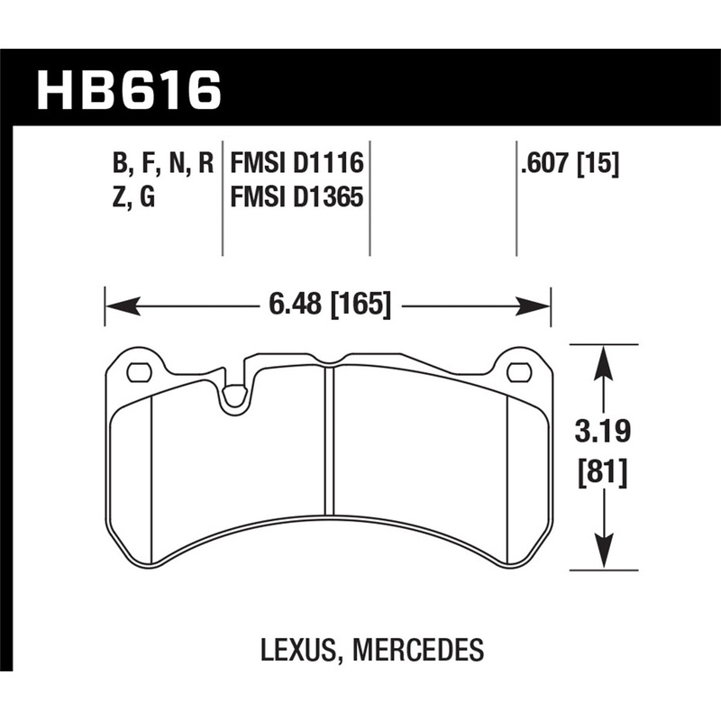 Hawk Performance HB616B.607 HPS 5.0 Disc Brake Pad