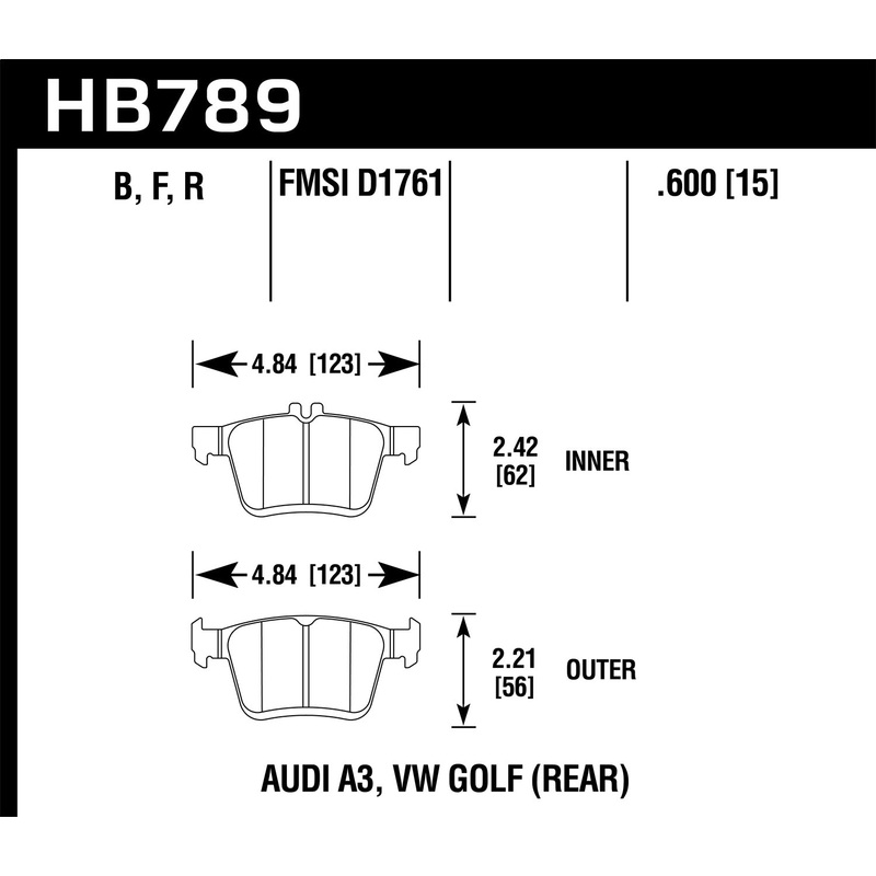 Hawk Performance HB789B.600 HPS 5.0 Disc Brake Pad