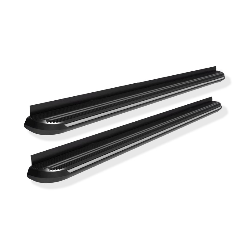 Fenza 82" Black and Chrome Running Boards  Compatible with Nissan NP300 20152025 | Universal Fit Side Steps