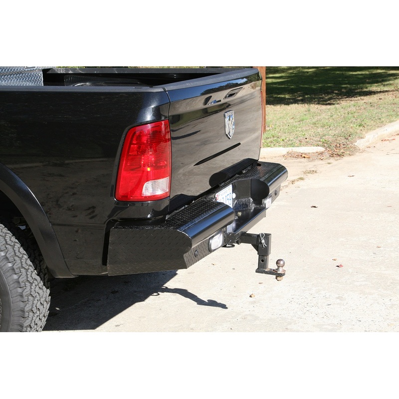 Fab Fours DR10-T2950-1 Black Steel Ranch Rear Bumper