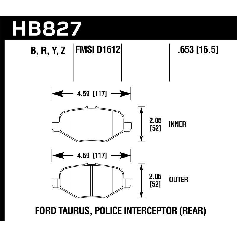 Hawk Performance HB827Y.653 LTS Disc Brake Pad