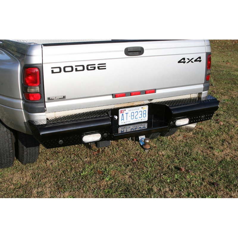 Fab Fours DR94-T1650-1 Black Steel Ranch Rear Bumper Fits Ram 2500 Ram 3500
