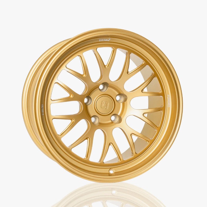 Titan 7 Forged Aluminium Wheel - T-M20 20x9.5 5X112 ET 11 CB 66.5 in Medalist Gold
