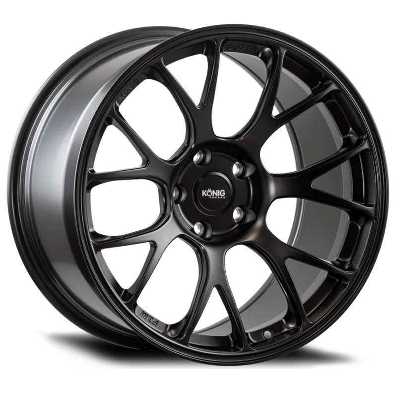 Konig Forged F1M 18X9.5 5X114.3 ET35 Satin Black Knurled Bead
