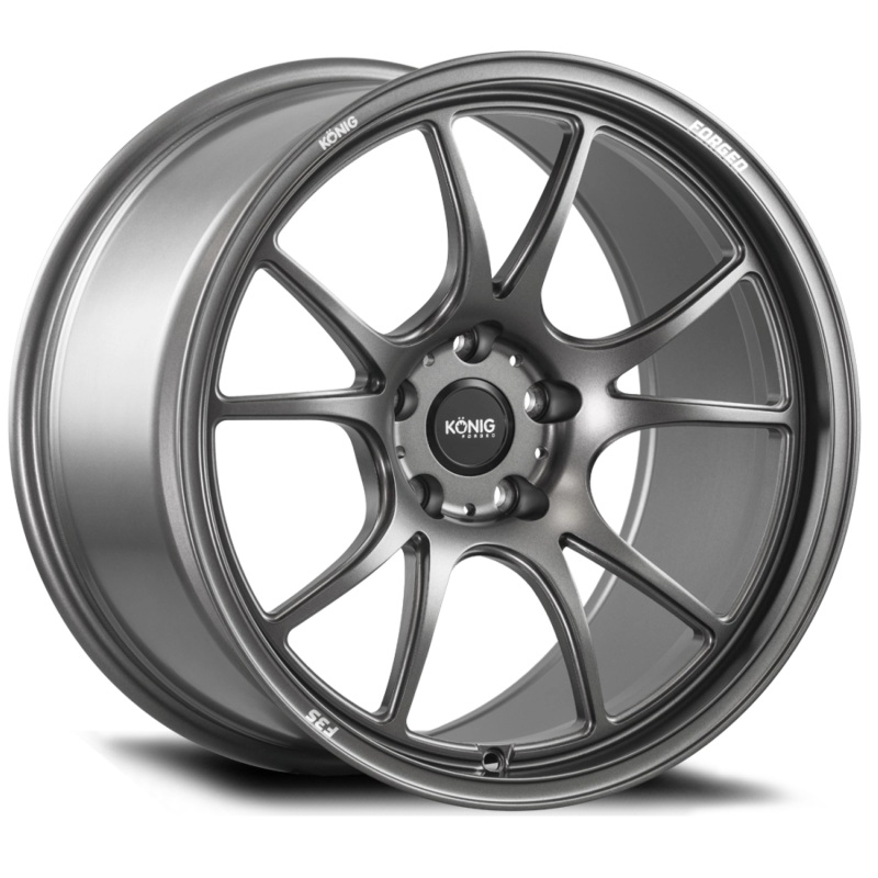 Konig Forged F3S 17X9 5X114.3 ET40 Satin Charcoal Knurled Bead