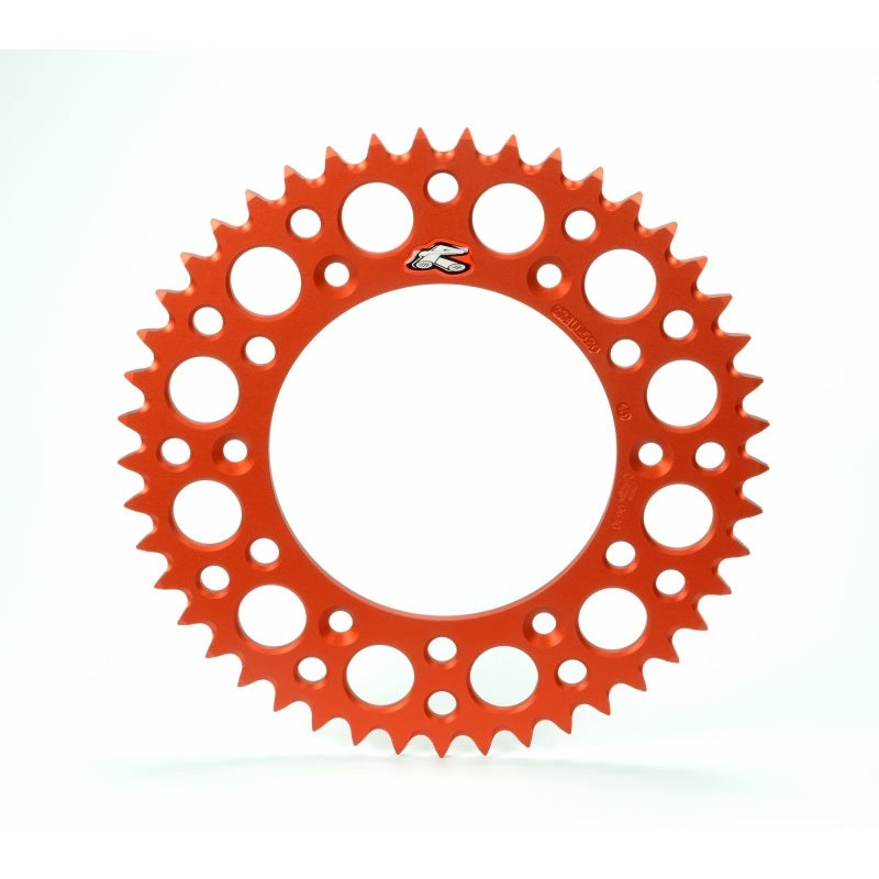Renthal 98-02 KTM 65 SX Rear Grooved Sprocket- Orange 420-46P Teeth