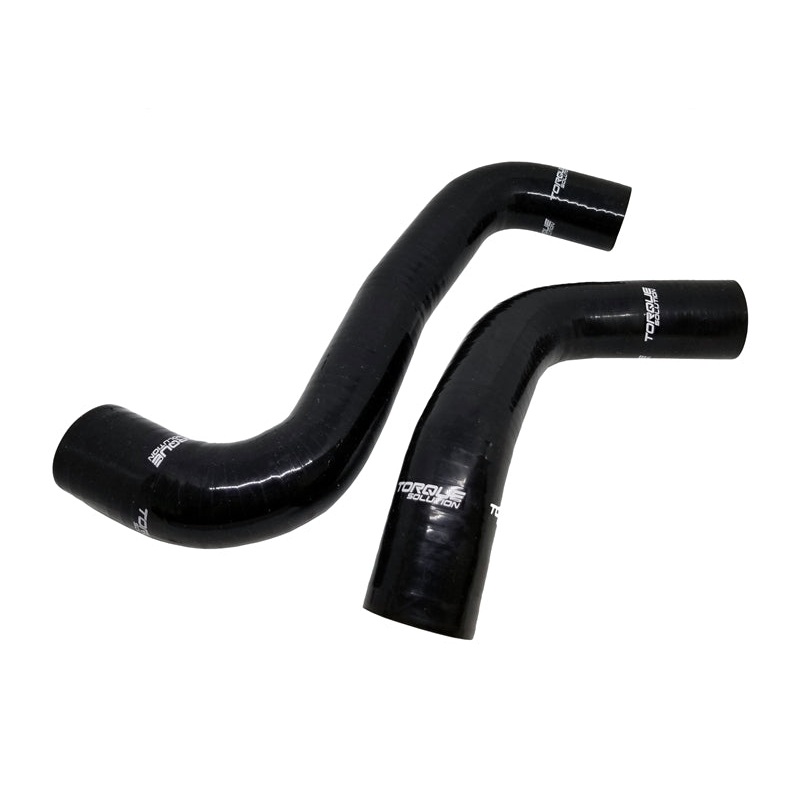 Torque Solution 08-14 Subaru WRX / 08-18 STI / 09-13 Forester XT Silicone Radiator Hose Kit - Black