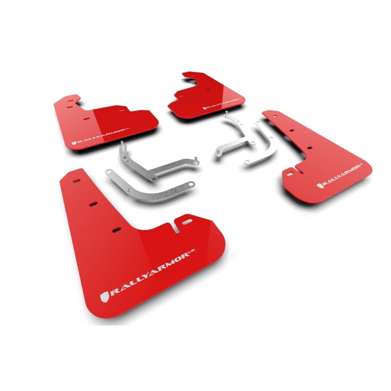 Rally Armor 2024 Subaru Impreza Red UR Mud Flap w/ White Logo