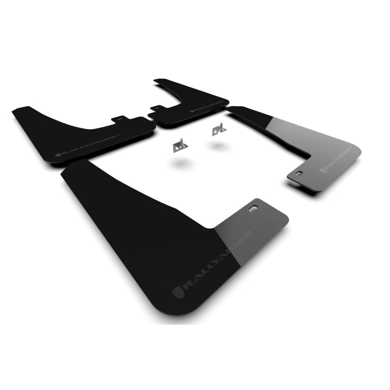 Rally Armor 22-24 Tesla Model X Black UR Mud Flap - Metallic Black Logo