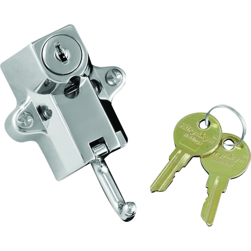 Kuryakyn Universal Helmet Lock 7/8in-1-1/4in Mount Chrome
