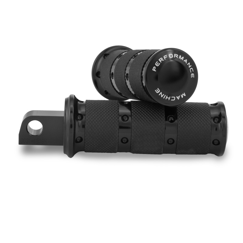 Performance Machine Footpegs XLS Rider - Black Ano