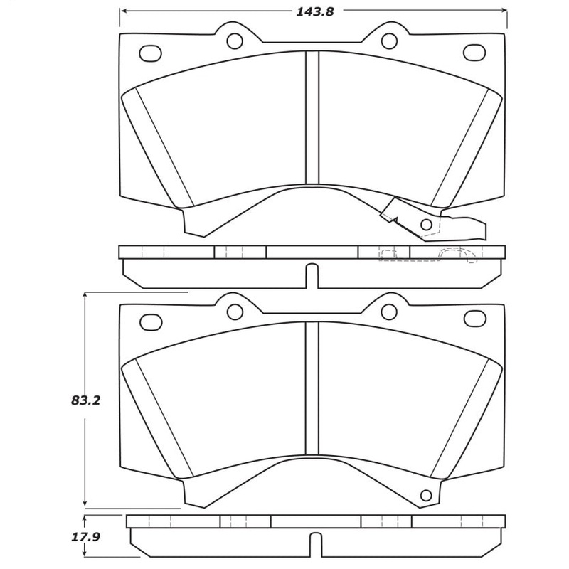 StopTech 07-17 Toyota Tundra Street Performance Front Brake Pads