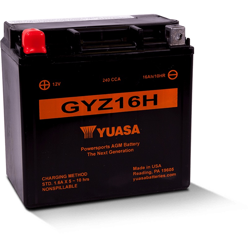 Yuasa GYZ16H High Performance Maintenance Free AGM 12 Volt Battery