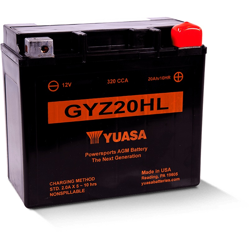 Yuasa GYZ20HL High Performance Maintenance Free AGM 12 Volt Battery