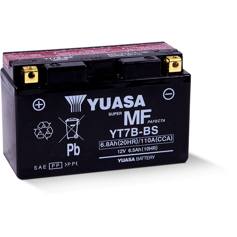 Yuasa YT7B-BS Maintenance Free AGM 12 Volt Battery (Bottle Supplied)