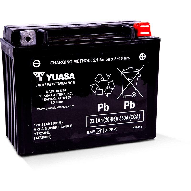Yuasa YTX24HL Maintenance Free AGM 12 Volt Battery