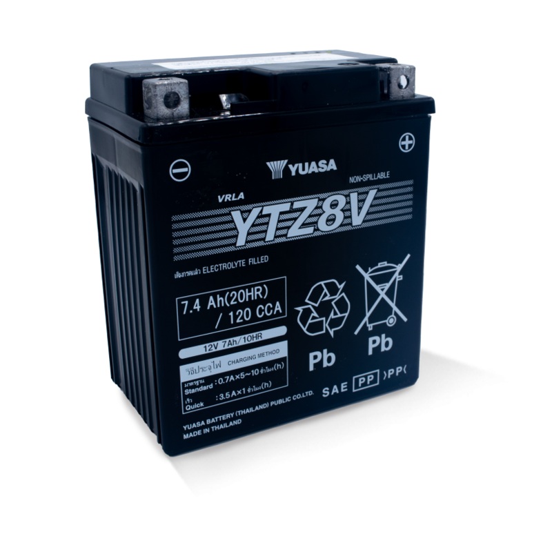 Yuasa YTZ8V Maintenance Free AGM 12 Volt Battery