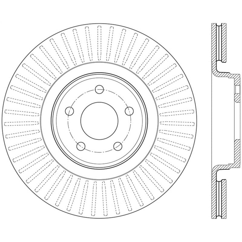StopTech 14.5+ Ford Focus ST Front Right Slotted Performance Rotor