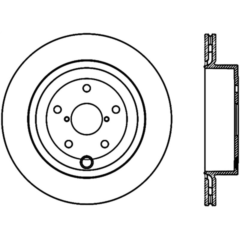 StopTech 08+ Subaru STI (Will Not Fit 05-07) Slotted & Drilled Sport Brake Rotor