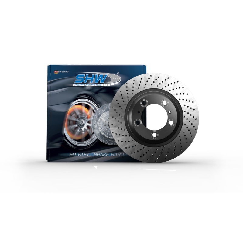 SHW 99-08 Porsche 911 Carrera 3.6L w/o Ceramics Left Front Cross-Drille MB Brake Rotor (99635140501)